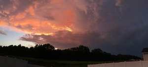 September Sunset as a storm approaches 